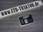 Preview: Typenschild UTB 5 cm x 7 cm  Aluminium