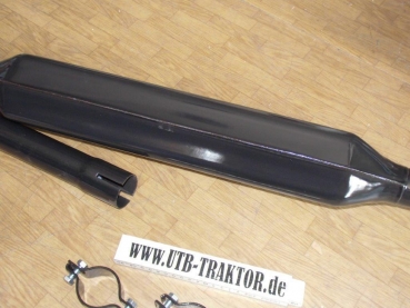 Traktor Auspuff Schalldämpfer Schlepper 45mm innen Schlepper Emaille Schwarz neu UTB + Fiat