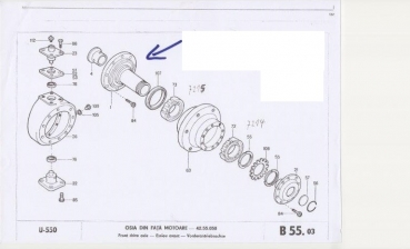Flansch in der Vorderachse Allrad UTB Fiat