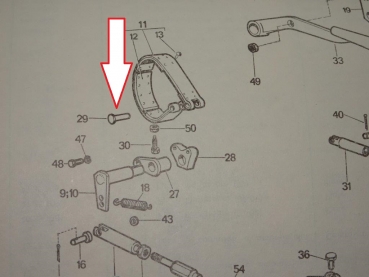 Bolzen für Bremsband im UTB TIH Fiat 450 480 550 640 55.46 ....