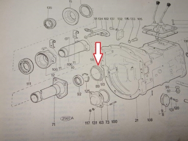 O ring Getriebe eingang Fiat UTB 550 640