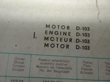 Ersatzteilkatalog Utos 650 und 651 original Altbestand