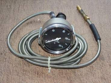 Fernthermometer Temperaturanzeige 2,5 meter Länge mit Beleuchtung Wasser Temperatur schwarz