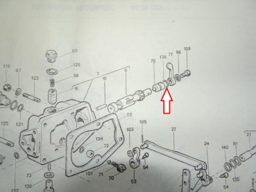 O ring im Kopf Hydraulik Kraftheber Verstellhebel UTB + Fiat