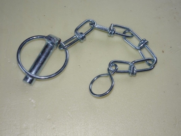 Federstecker Klappsplint  mit Kette für 11 mm Loch