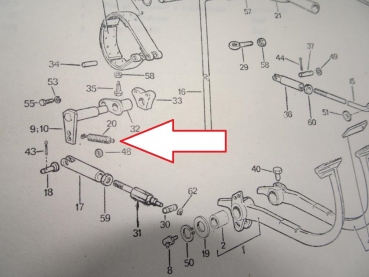 Feder für Bremse Bremsgestänge UTB + Fiat 450 460 470 480 840 ...