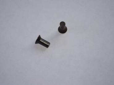 20 Stück Senknieten DIN 661 Stahl blank 5x12 mm Gesamtlänge