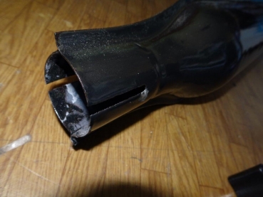 Auspuff lang  für TIH+UTB + Fiat Emaille 113 cm