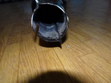 Auspuff lang  für TIH+UTB + Fiat Emaille 113 cm