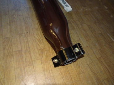 Auspuff lang  für TIH + UTB + Fiat Emaille braun 120 cm