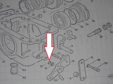 O - Ring im Allradgetriebe UTB Fiat DTC + im Deckel - Hebel Zapfwelle