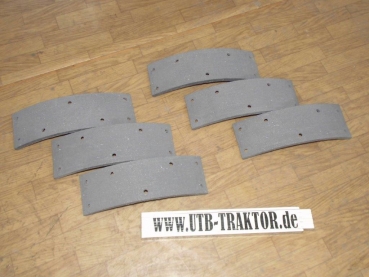 6 Stück Bremsbelag Traktor UTB Fiat 540 640 55.46 65.46 70.56 mit 56x6,4mm