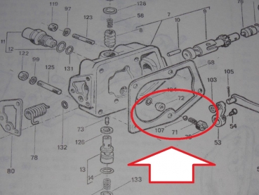 Rep. Satz Ventil Hydraulik im Steuerkopf 5 teilig UTB Fiat 450 480 550 640...
