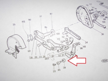 Rolle klein für Regelhydraulik Kraftheber UTB Fiat 411 bis 640