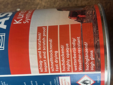 Asinol Kunstharzlack 1 liter Rot Ral 3003