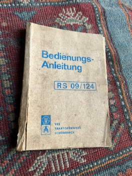 Bedienungsanleitung RS09/124 original aus DDR zeiten