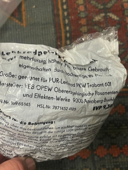 QL1 Lenkradbezug IFA DDR Lenkradpelzbezug PUR Lenkrad Trabant 601 Gletscherblau