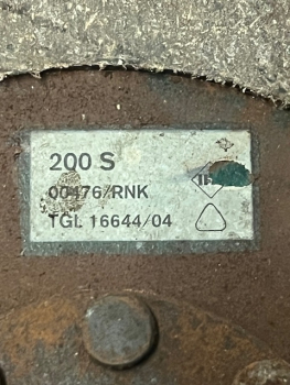 Kupplungsscheibe DDR Bestand 200 mm 00476/ RNK 200S TGL 16644/04