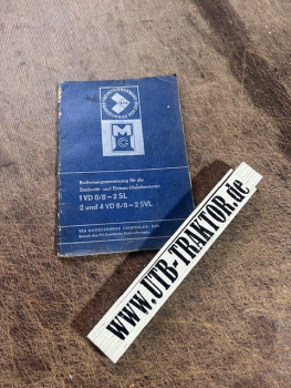 Betriebsanleitung Dieselmotor 1VD8/8-2SL / 2+4VD8/8-2SVL bedienungsanleitung