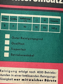 Dieselfilter Grobfilter IFA W50 ZT originalteil Teil aus DDR Bestand