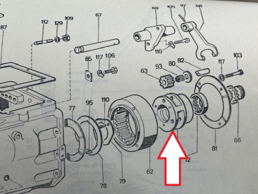 Gehäuse für Untersetzer am UTB TIH Fiat