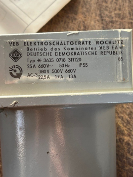 Nockenschalter VEB Elektroschaltgeräte Rochlitz Stern Dreieck Schalter