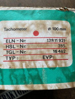 Tacho 100mm 120KM DDR Trabent IFA Barkas Wartburg VEB Messgerätewerk Beierfeld