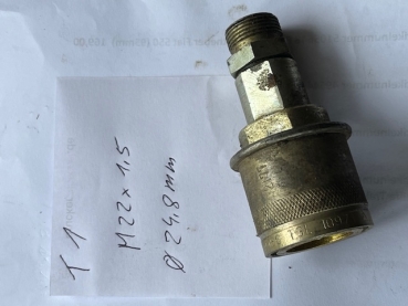 Kupplung für Hydraulikanschluß für Anhänger M22x1,5