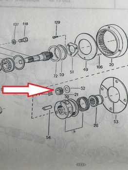 Zahnrad im Untersetzer getriebe UTB TIH Fiat aus original Lagerbestand