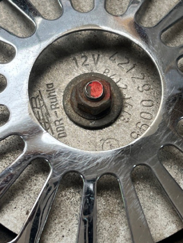 Große Hupe aus DDR Bestand Chrom außen Durchmesser 123mm original