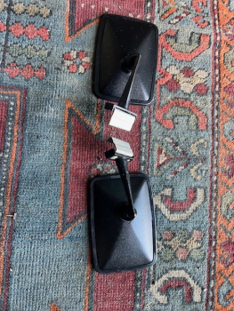 2x Original Spiegel für IFA Trabant 601 Wartburg P70 Simson Duo Rückspiegel Außenspiegel schwarz aus DDR Lagerbestand