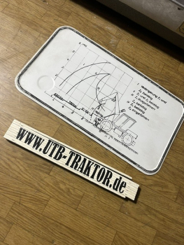 Blechschild für TIH 445 oder T159 Tragfähigkeit Lastdiagramm
