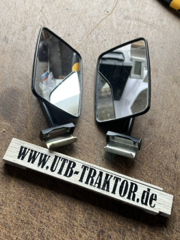 2x Original Spiegel für IFA Trabant 601 Wartburg P70 Simson Duo Rückspiegel Außenspiegel schwarz aus DDR Lagerbestand