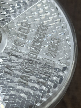 1 x Rückstrahler Hella  Reflektor Strahler vorne Weiß Rund 60 mm mit Prüfzeichen