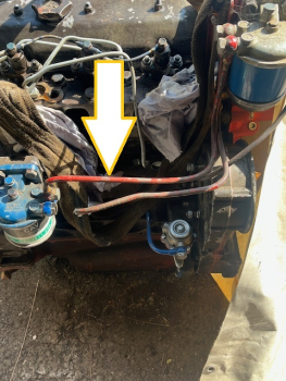 Leitung Diesel UTB 445 TIH + Fiat 450 R450 vom unteren zum oberen Filter original Teil