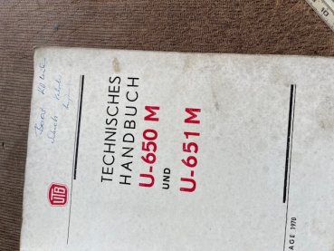 Technisches Handbuch UTB 650M + 651M Original