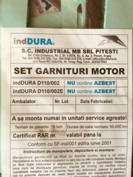 Motordichtsatz UTB 650 651 In Dura