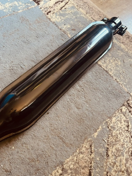 Auspuff - Schalldämpfer Schwarz emaille Traktor UTB Fiat länge 72cm kurz 2. Wahl