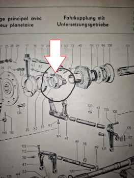 Ausrückmuffe Schiebestück für Drucklager am Wandler  U650 U651