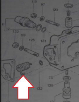 Feder im Kopf vom Kraftheber UTB Fiat