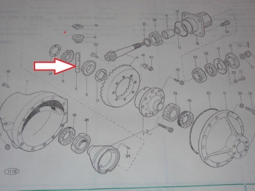 Achse - Welle im Differenzial der Vorderachse Fiat + UTB DT Modelle Allrad