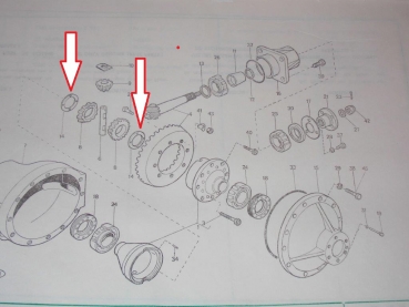 Scheibe für Differenzial im Allradgetriebe der Vorderachse UTB + Fiat DT Modelle