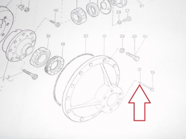 Kleiner Dichtring am Differential Vorderachse UTB Fiat DT Modelle