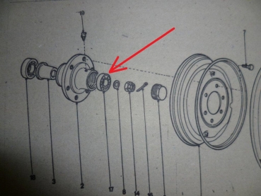 Radlager UTB V445 außen klein