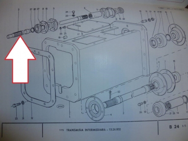 Welle durch Getriebe an große Hydraulikpumpe TIH