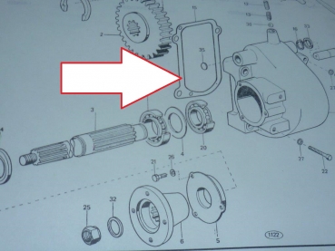Dichtung Allradgetriebe DT zum Differenzial Fiat UTB