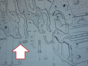 Gummi O - Ring vorn im Motor UTB 300 302 445 550 640