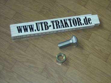 Schraube + Mutter für Befestigung Felgenteller alle UTB + Fiat Traktor