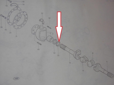 Ring Messing im Getriebe TIH Vorderachse DT Modelle Allrad UTB Fiat