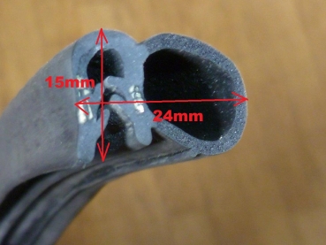 Dichtgummi Kanntengummi Klemmbereich 1 bis 3 mm